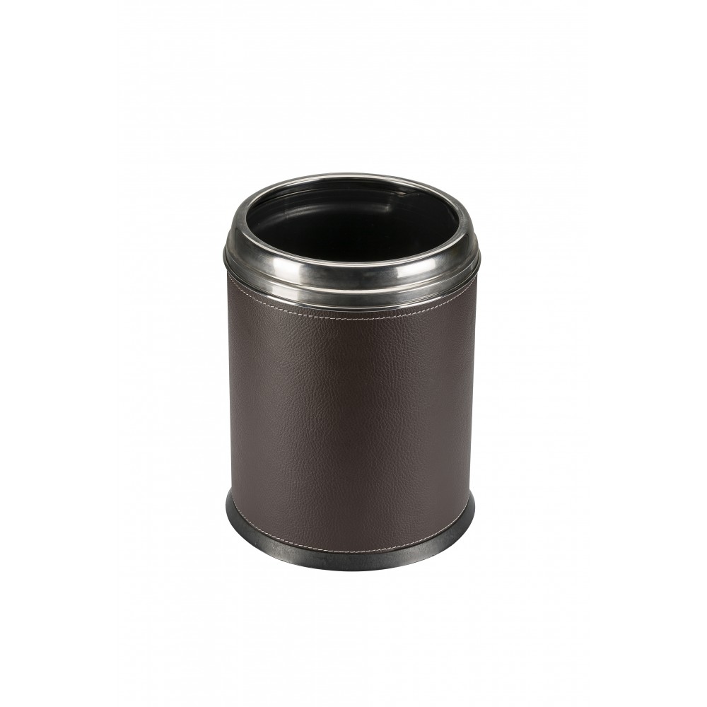 Leather Covered Trash Can