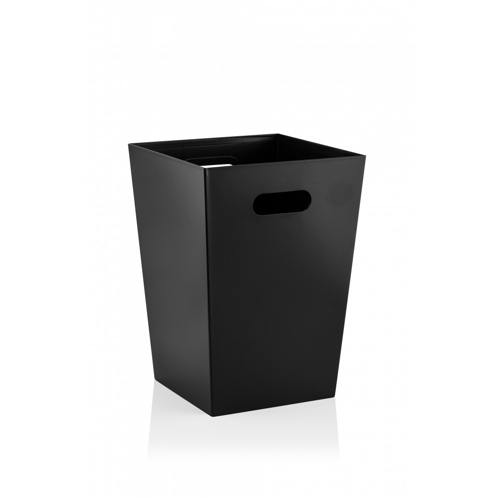 Conical Metal Leather Covered Trash Can